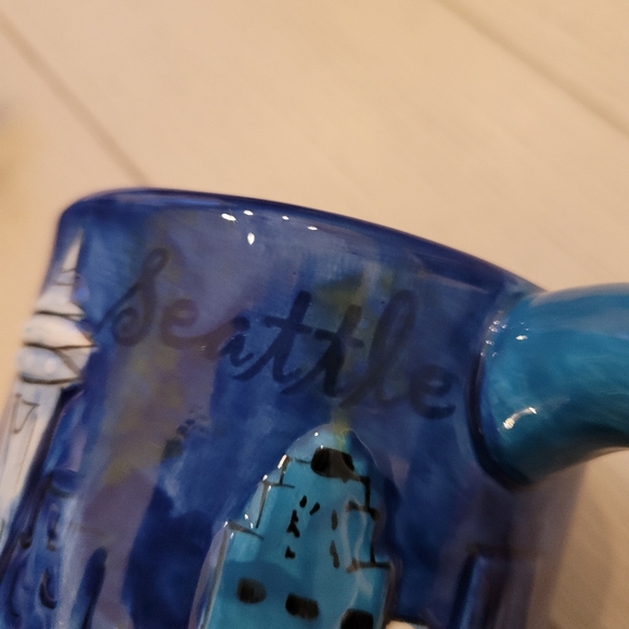 Seattle skyline coffee mug cup space needle blue - Picture 4 of 12